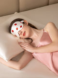 19 Momme fraises masque pour les yeux en soie