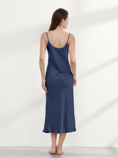 Chemise de Nuit Longue Dos Échancré Soie 19 Momme