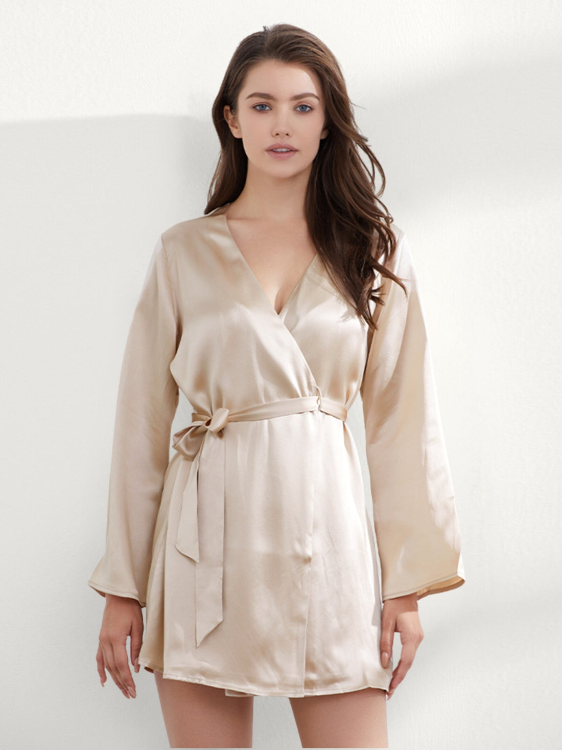 Peignoir Court Soie 19 Momme Luxe Femme