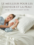 Taie d'oreiller en soie rayée 22 Momme