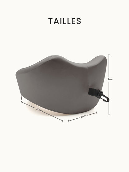 Oreiller de Voyage Ergonomique en Soie avec Mousse Mémoire Élastique