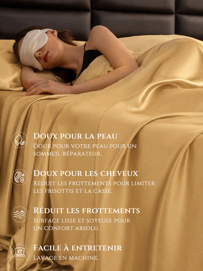 Drap-plat en soie 22 Momme