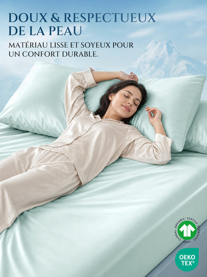 Drap-housse en soie 25 Momme sans couture