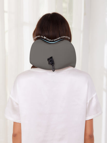 Oreiller de Voyage Ergonomique en Soie avec Mousse Mémoire Élastique