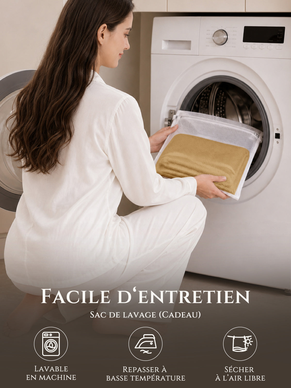 Drap-plat en soie 22 Momme