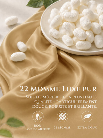 Drap-plat en soie 22 Momme