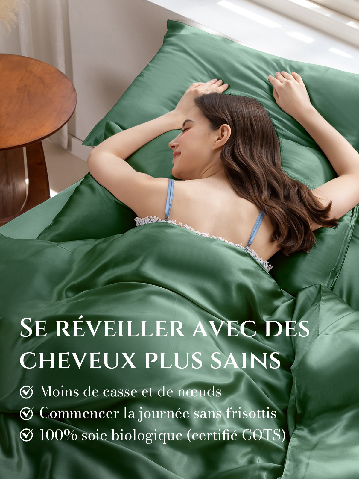 Lot de 2 taies d’oreiller soie 22 Momme
