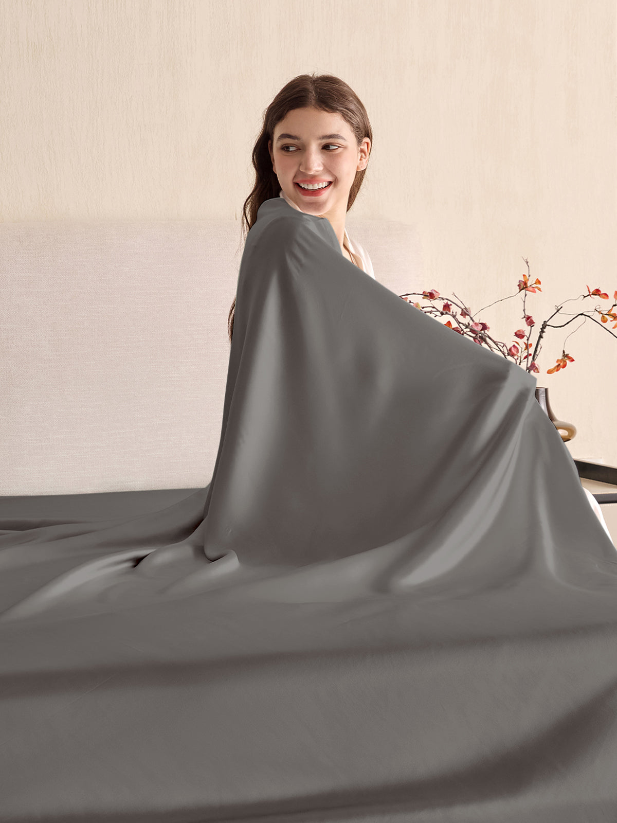 Drap-plat en soie 19 Momme