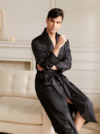 Peignoir Homme Long Soie 19 Momme Luxe