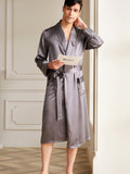 19 Momme Peignoir long en soie  haut de gamme  Hommes