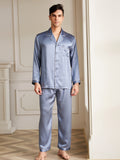 19 Momme Ensemble de pyjama en soie à col en V pour homme
