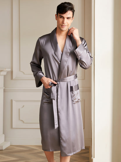 Peignoir Homme Long Soie 19 Momme Luxe