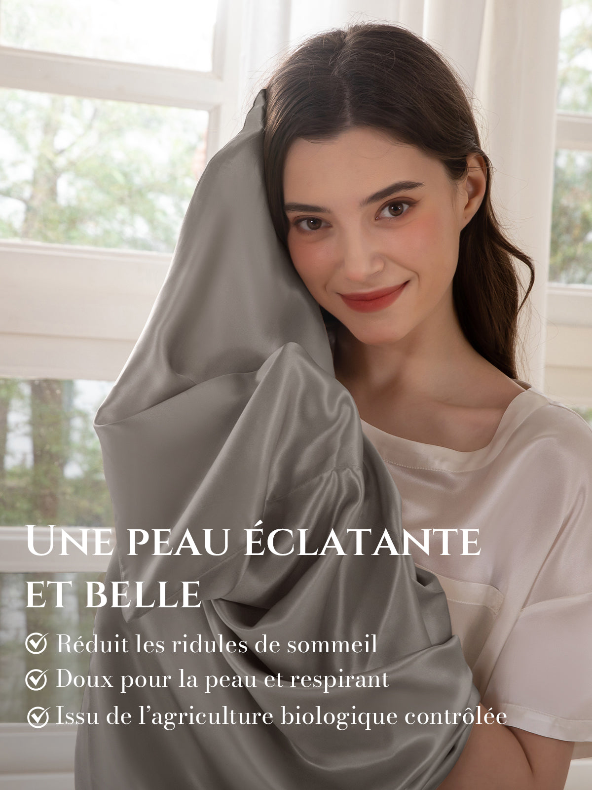 Taie d’oreiller en soie 22 Momme