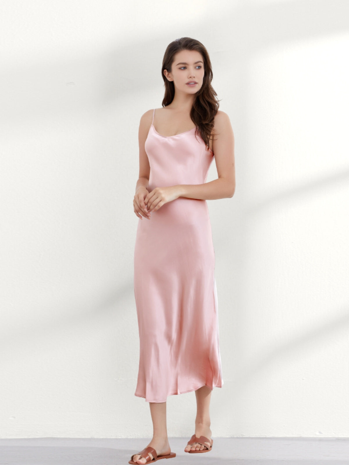 Chemise de Nuit Longue Dos Échancré Soie 19 Momme