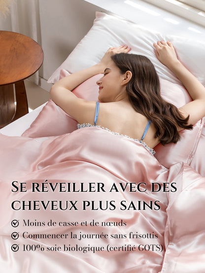 Lot de 2 taies d’oreiller soie 22 Momme