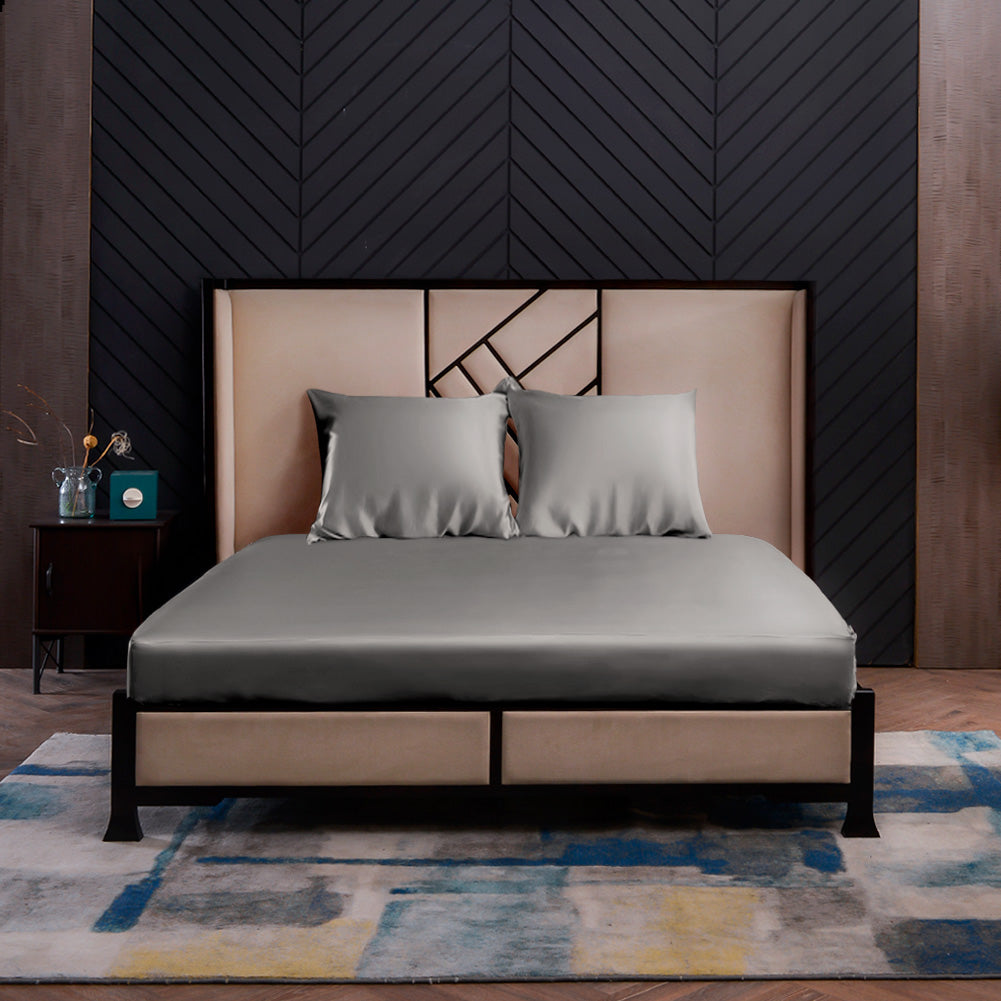 ensemble de drap-housse en soie (3pcs)