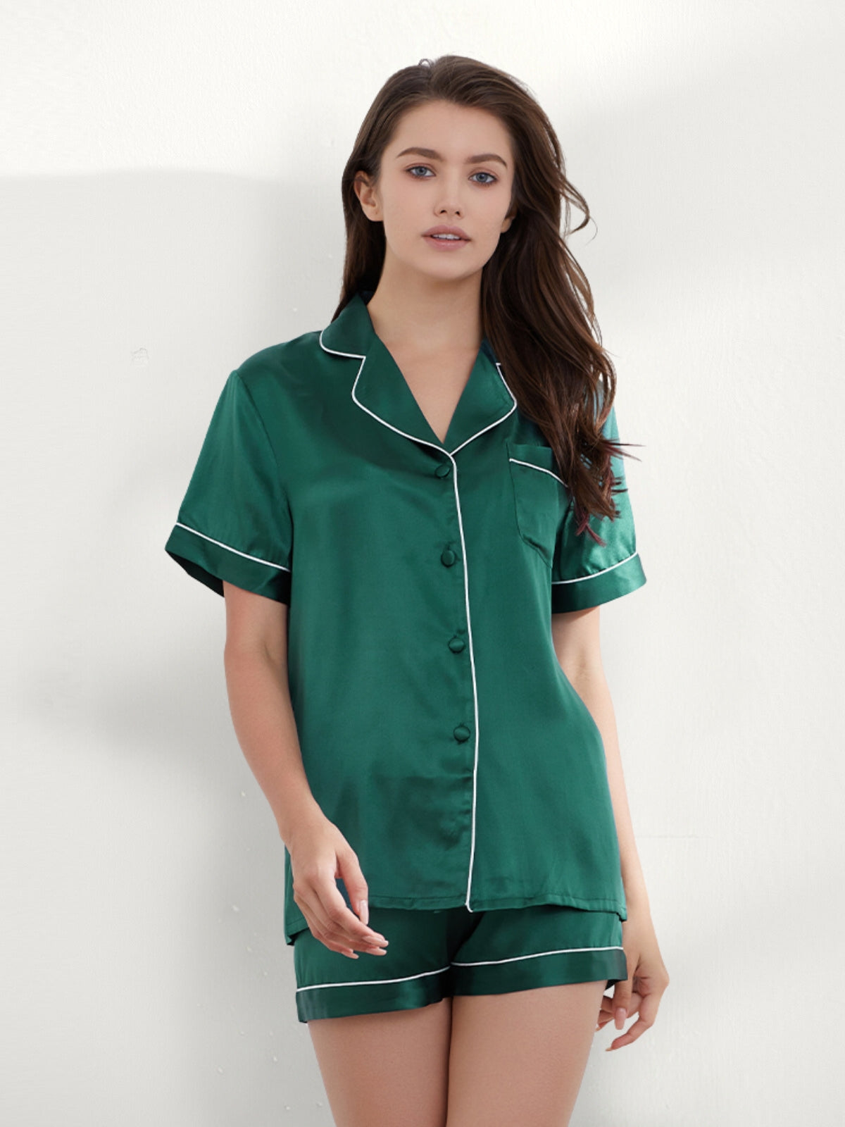 Pyjama Court Soie 19 Momme Ensemble Femme