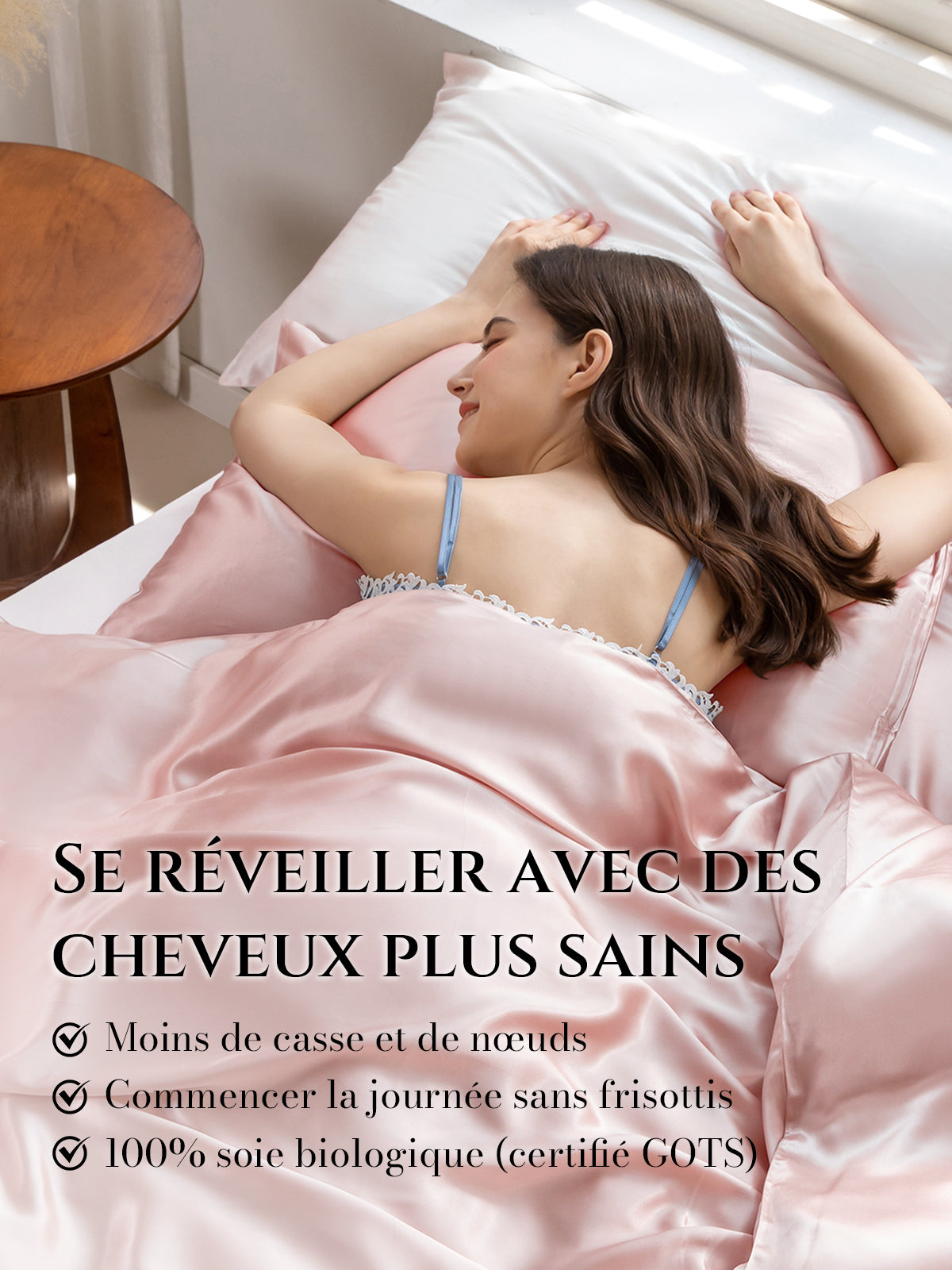 Taie d’oreiller en soie 22 Momme