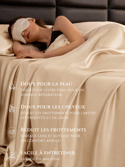 Drap-plat en soie 22 Momme