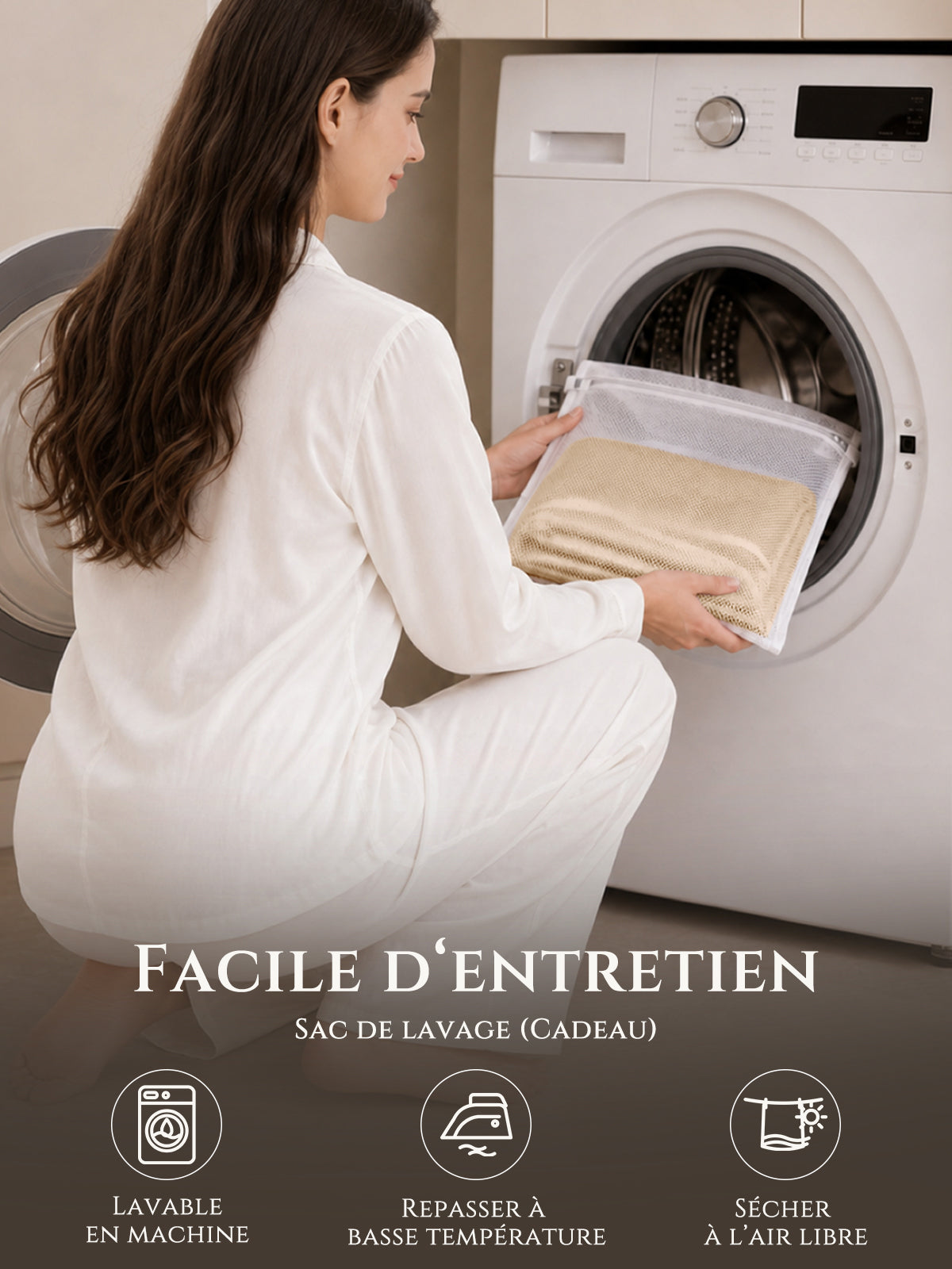 Drap-plat en soie 22 Momme