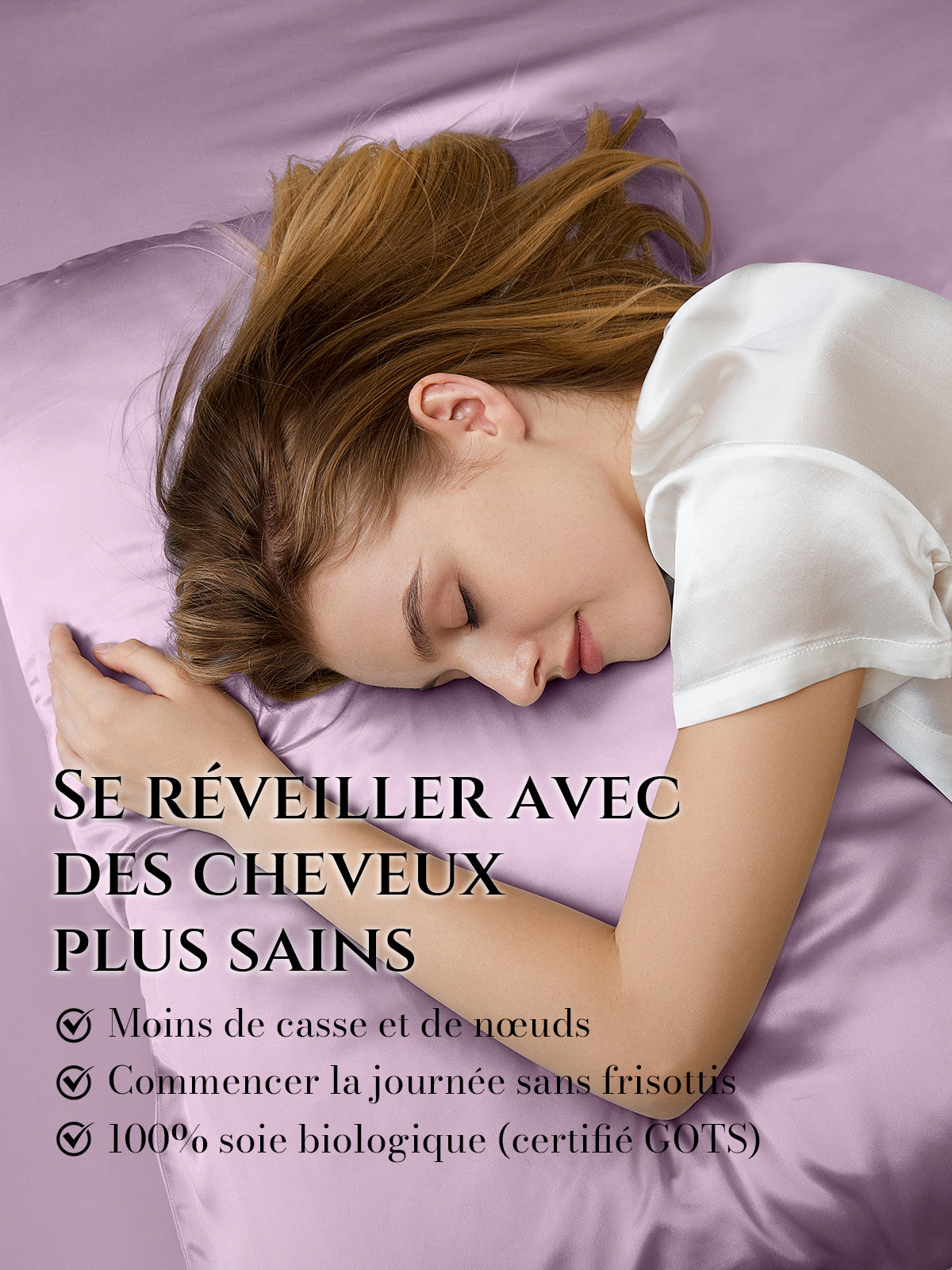 Taie d’oreiller en soie 25 Momme