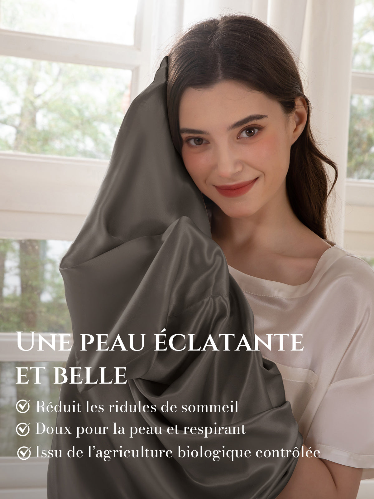 Taie d’oreiller en soie 22 Momme