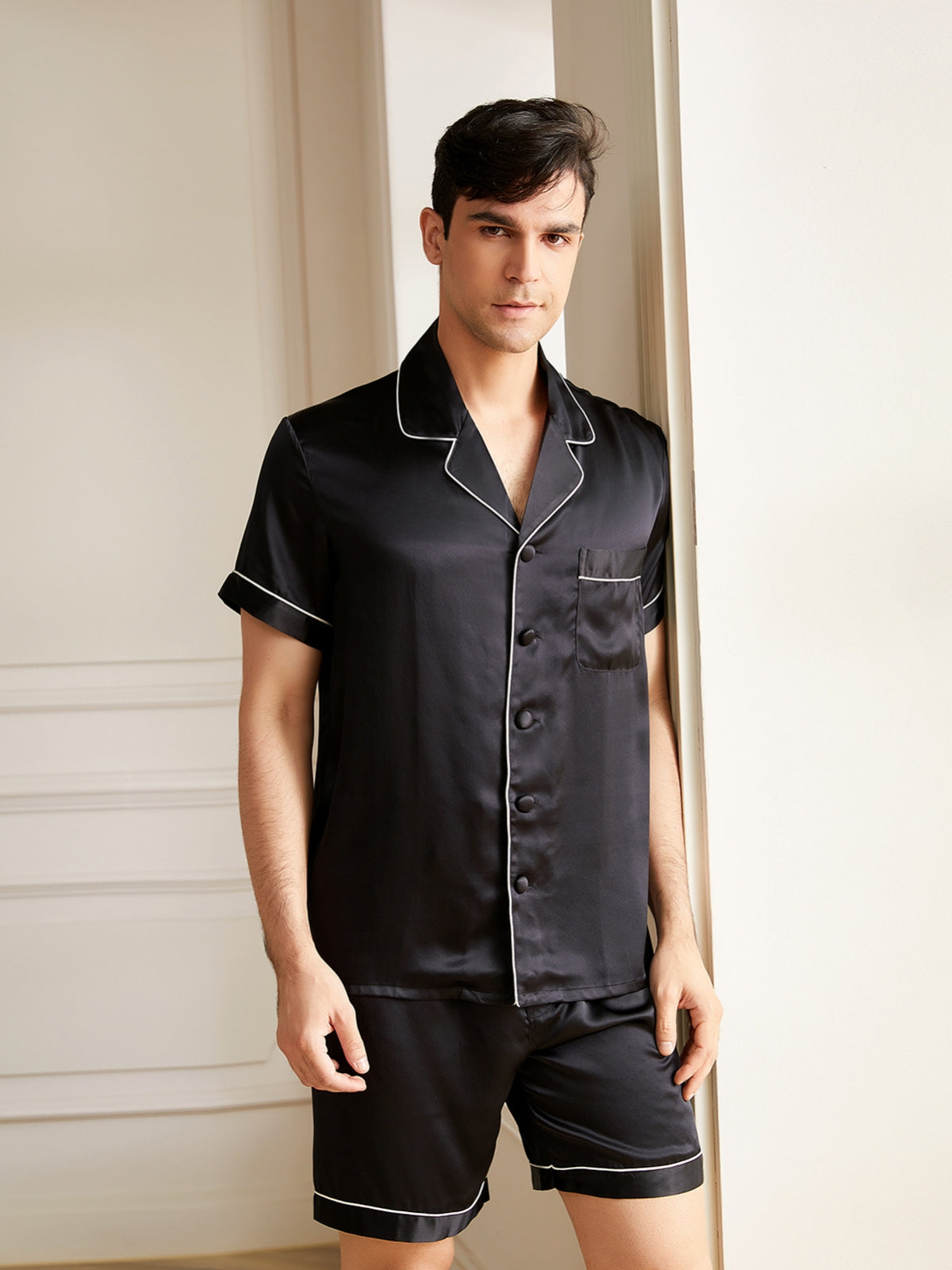Pyjama Homme Court Soie 19 Momme Classique
