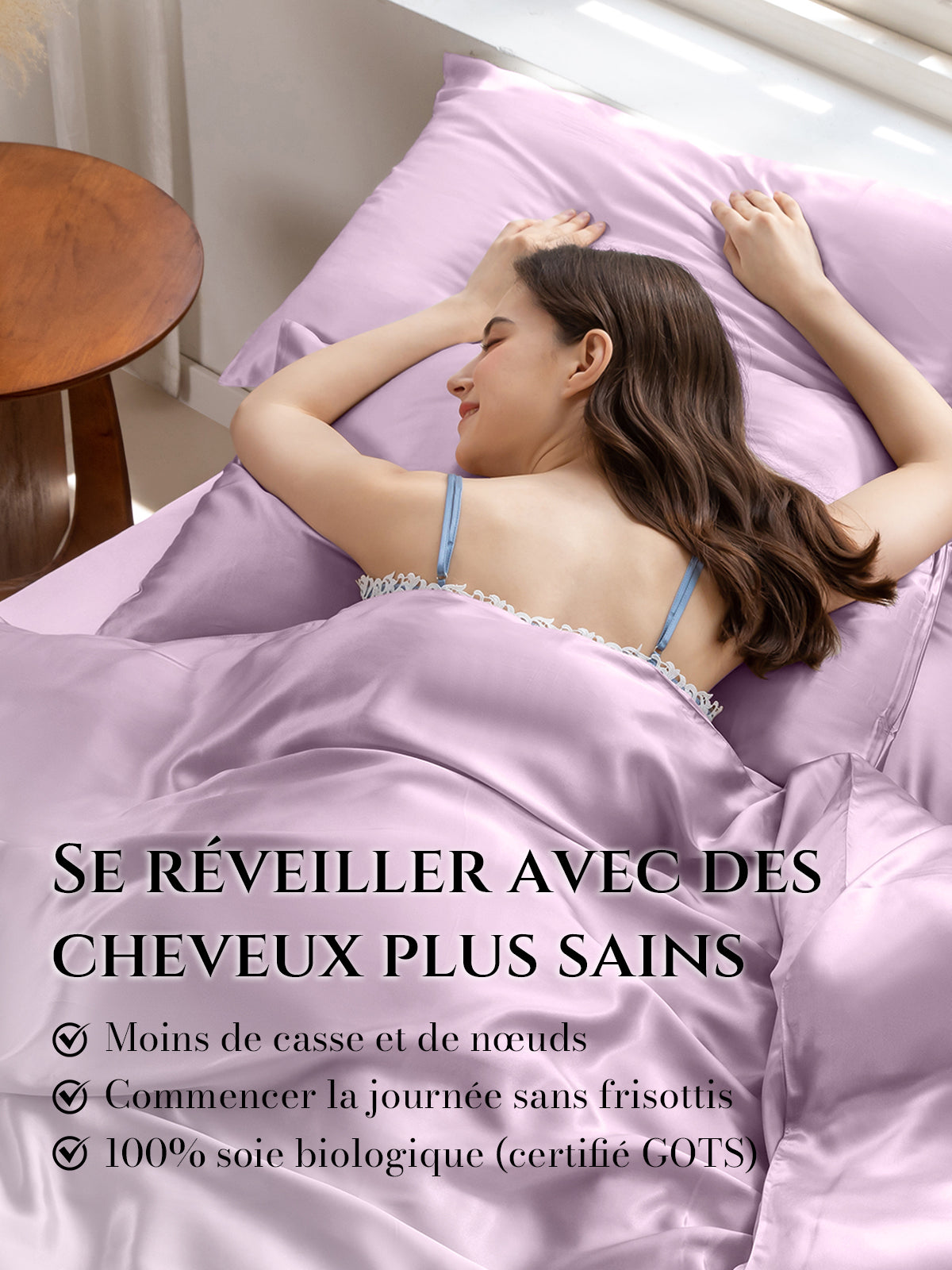 Lot de 2 taies d’oreiller soie 22 Momme