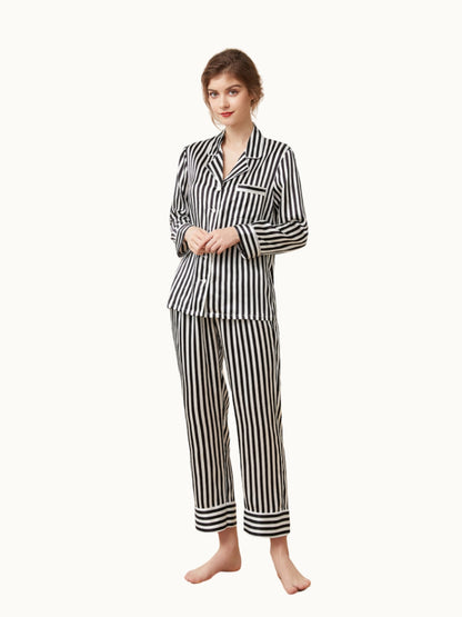 Pyjama Soie 19 Momme Rayures Classiques
