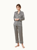 19 Momme Ensemble de pyjama en soie à rayures classiques