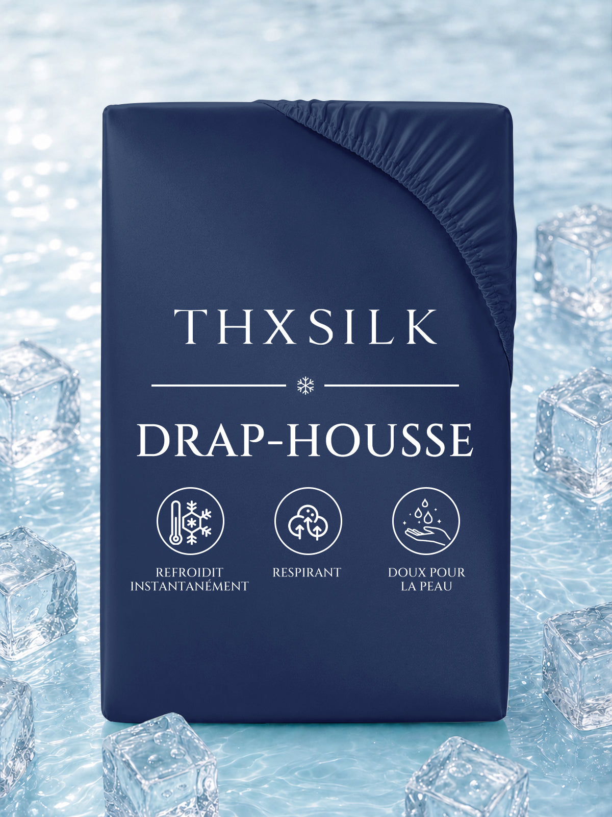Drap-housse en soie 25 Momme sans couture