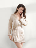 19 Momme Mini peignoir en soie pour femme