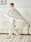 THXSILK Couverture Garnie De Soie Fraise D'été