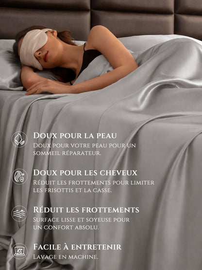 Drap-plat en soie 22 Momme