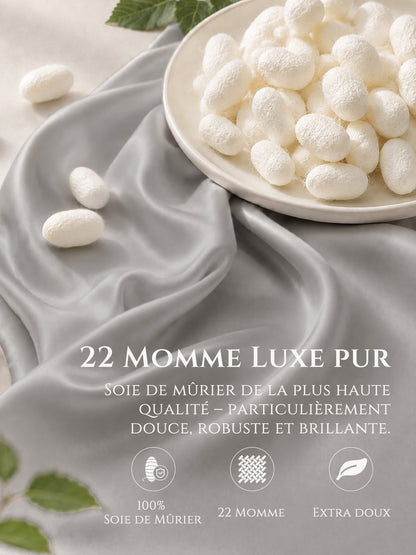 Drap-plat en soie 22 Momme