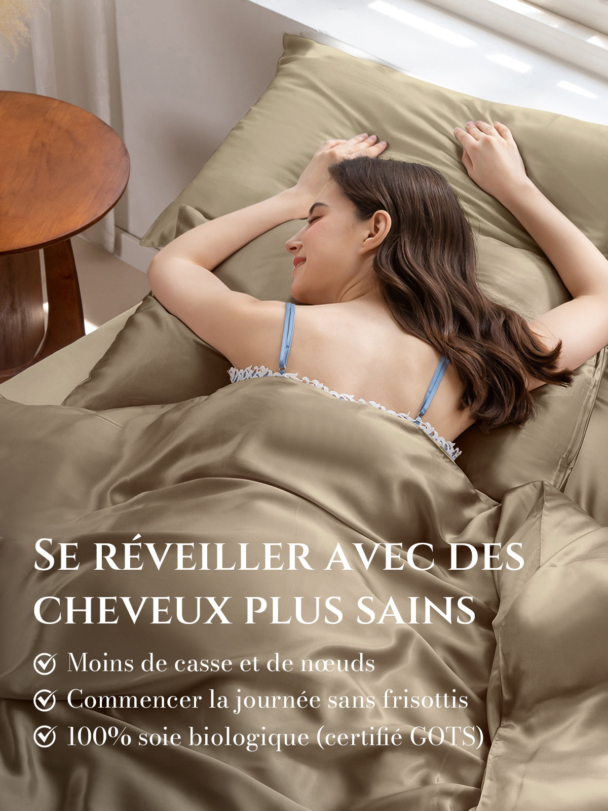Taie d’oreiller en soie 22 Momme