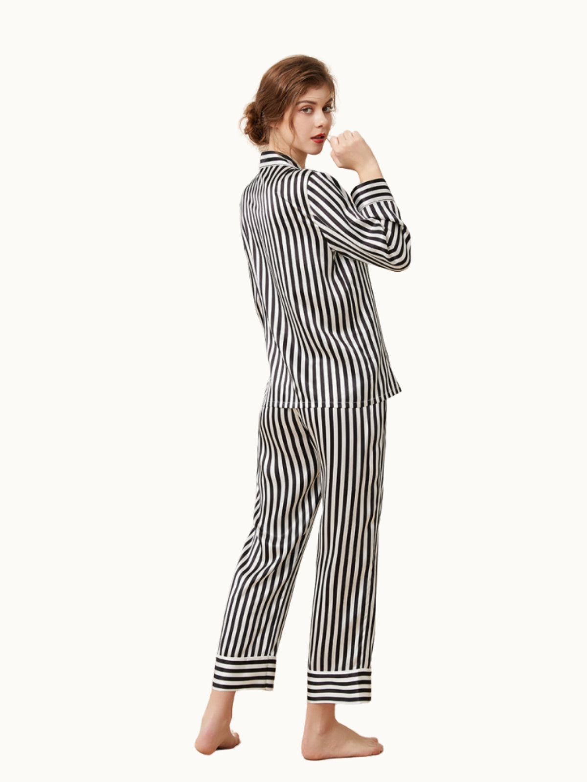 Pyjama Soie 19 Momme Rayures Classiques