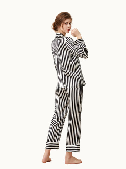 Pyjama Soie 19 Momme Rayures Classiques