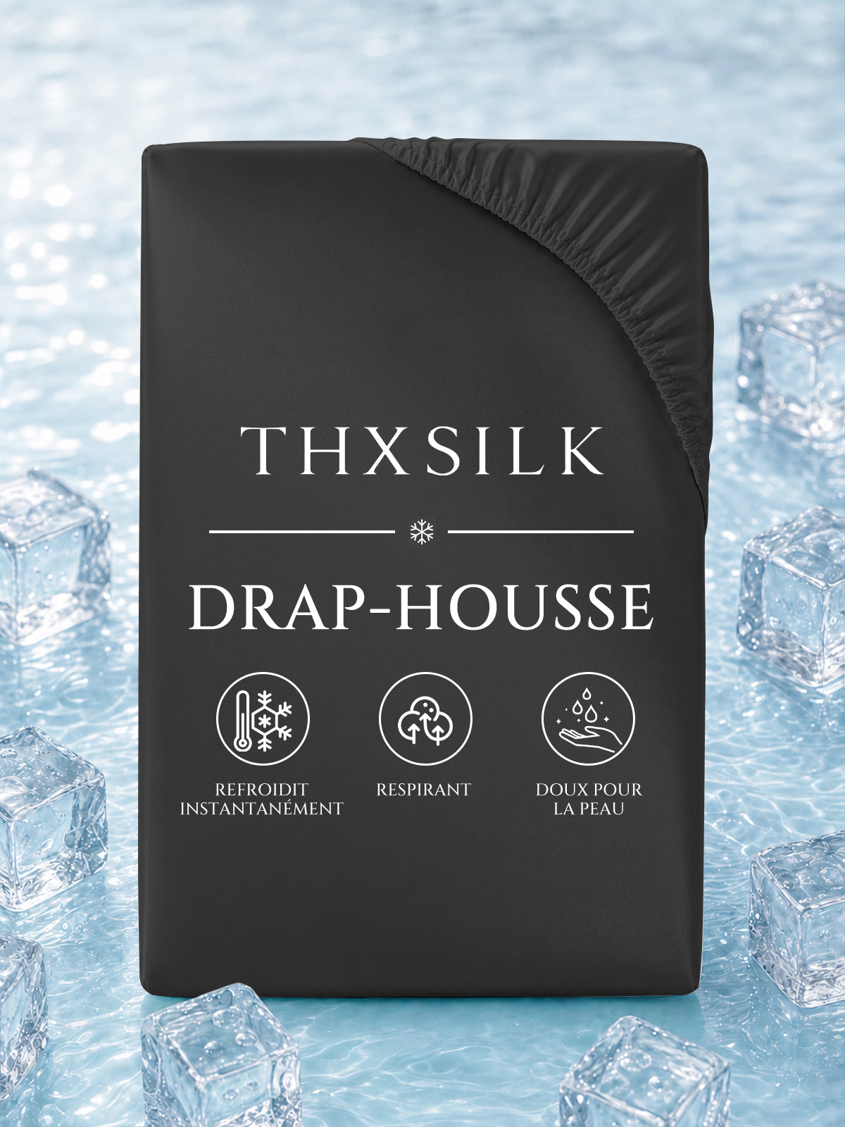 Drap-housse en soie 25 Momme sans couture