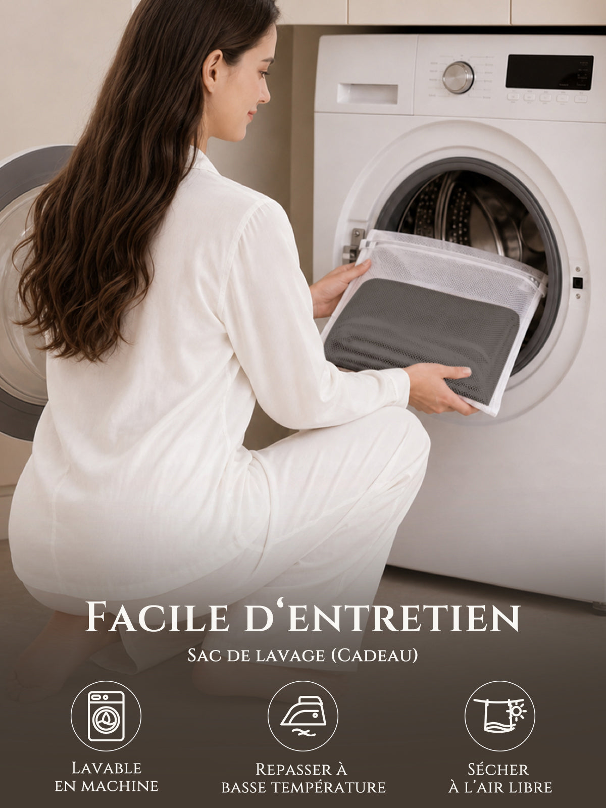 Drap-plat en soie 22 Momme
