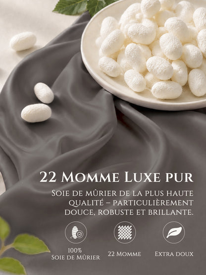 Drap-plat en soie 22 Momme