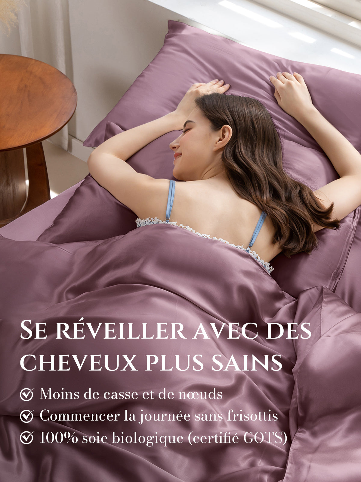 Lot de 2 taies d’oreiller soie 22 Momme