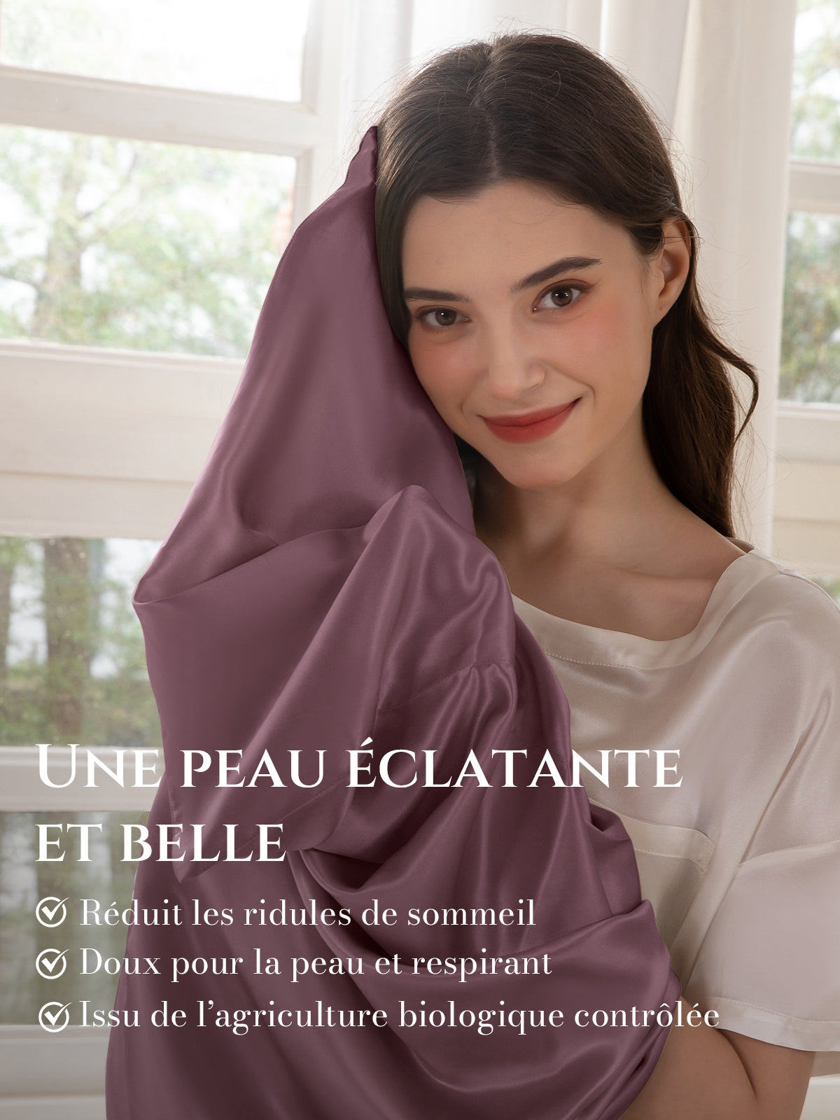 Lot de 2 taies d’oreiller soie 22 Momme
