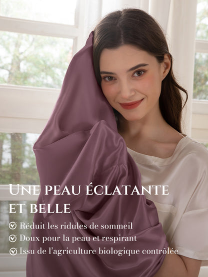 Lot de 2 taies d’oreiller soie 22 Momme