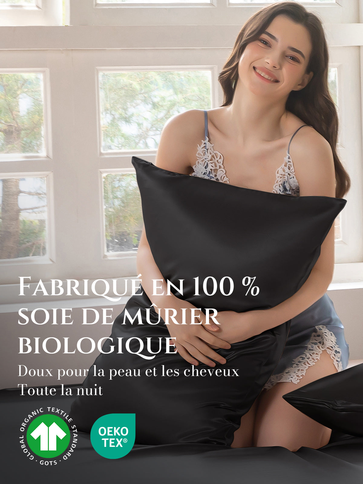 Taie d’oreiller en soie 22 Momme