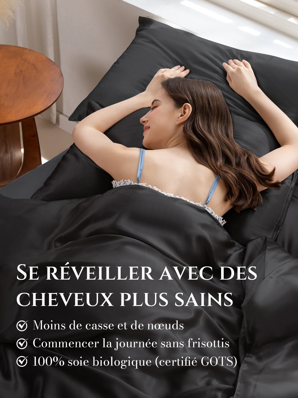 Lot de 2 taies d’oreiller soie 22 Momme