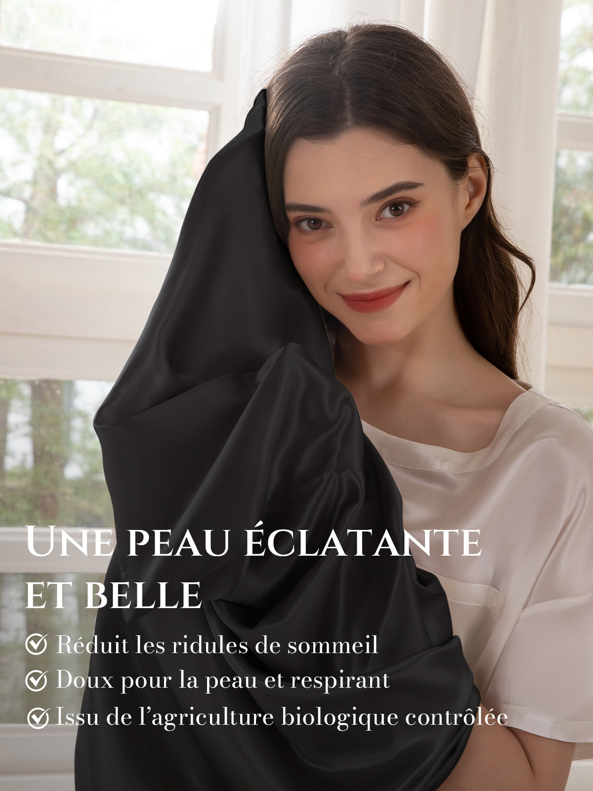 Lot de 2 taies d’oreiller soie 22 Momme