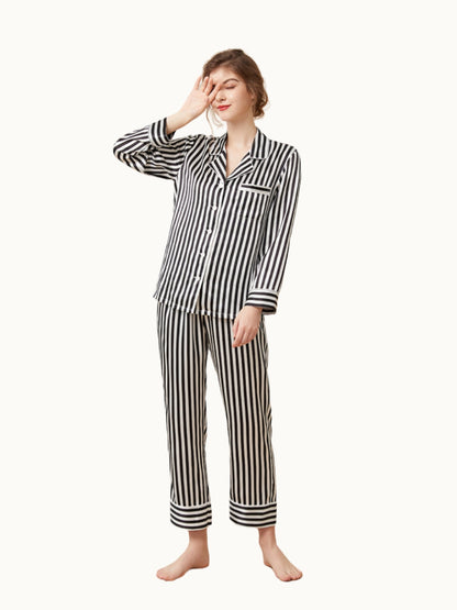 Pyjama Soie 19 Momme Rayures Classiques