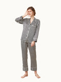 19 Momme Ensemble de pyjama en soie à rayures classiques