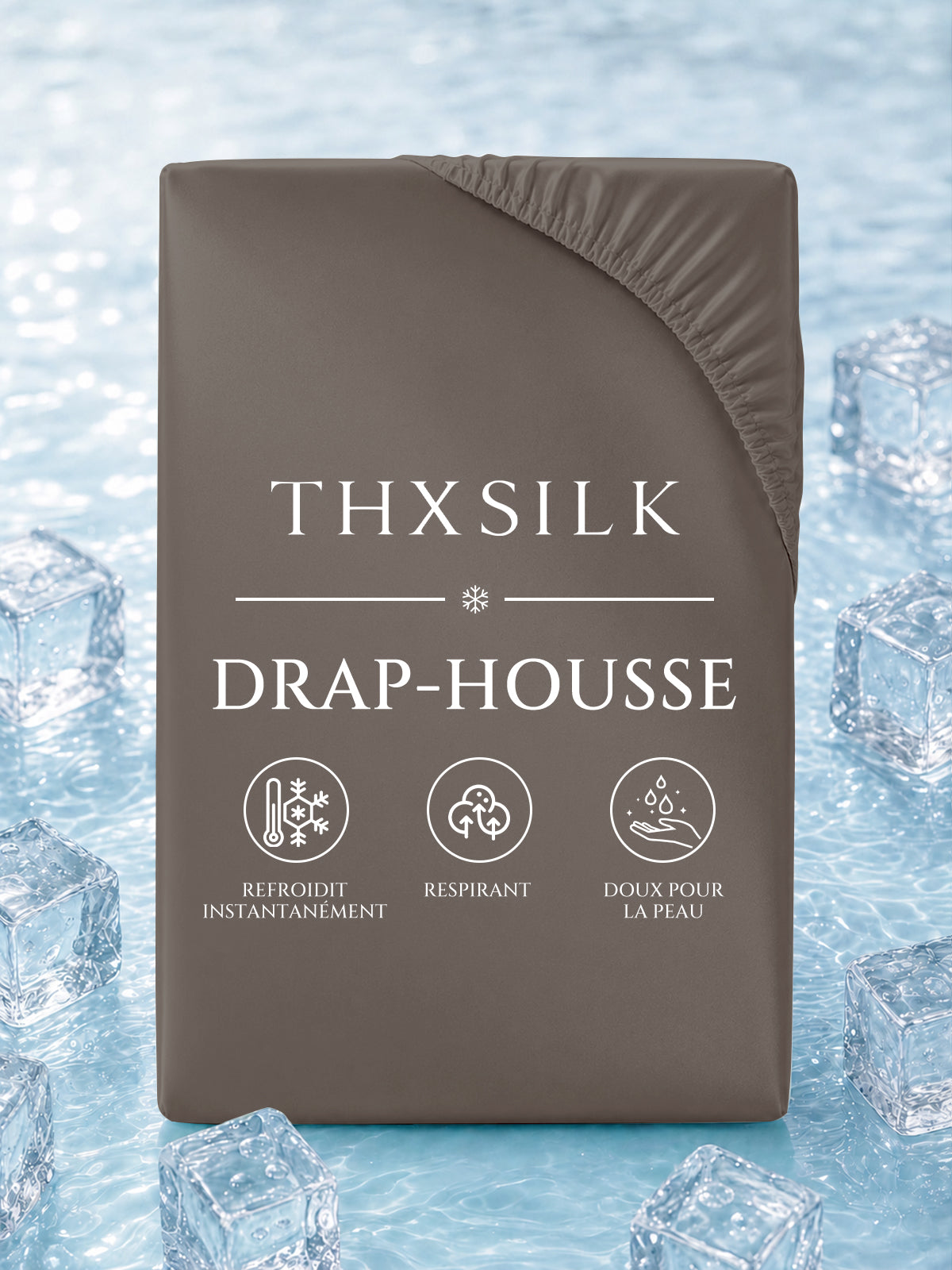 Drap-housse en soie 25 Momme sans couture